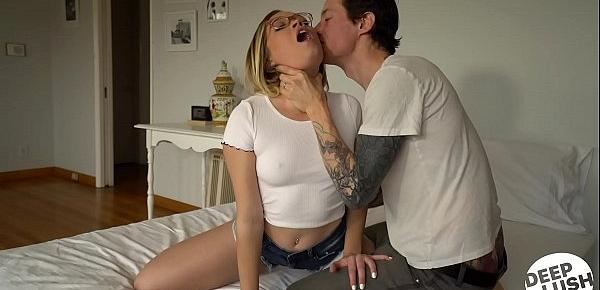  Flexible Katie Kush takes deep creampie in amateur sex tape with Owen Gray
